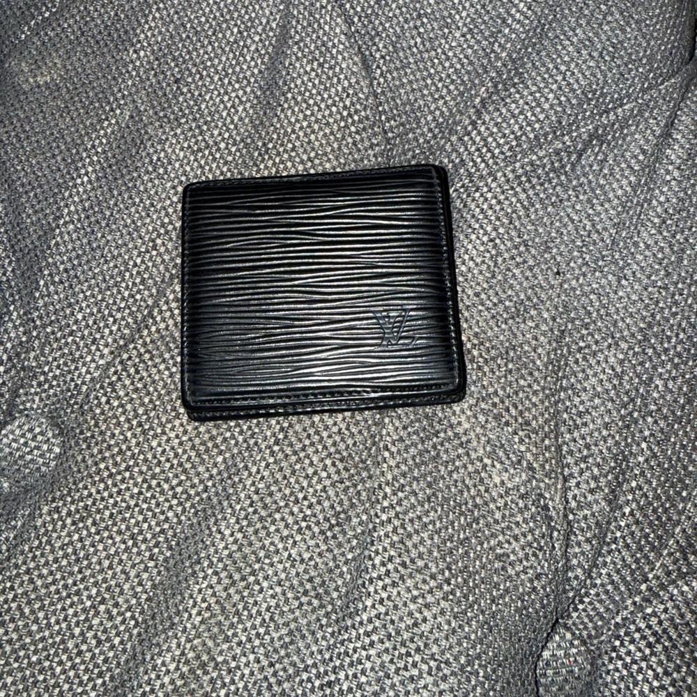 Vintage Louis Vuitton Black Textured coin holder